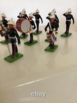 Britains Royal Marines 10 Piece Band Metal Toy Soldiers Free P&p