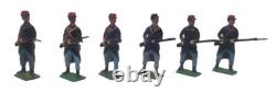 Britains Set 189 Belgian Infantry X6 Painted Lead Soldiers Vintage Toy