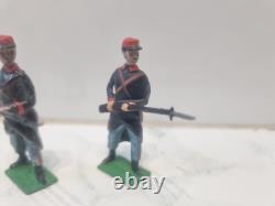 Britains Set 189 Belgian Infantry X6 Painted Lead Soldiers Vintage Toy