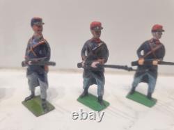 Britains Set 189 Belgian Infantry X6 Painted Lead Soldiers Vintage Toy
