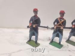 Britains Set 189 Belgian Infantry X6 Painted Lead Soldiers Vintage Toy
