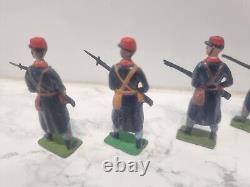 Britains Set 189 Belgian Infantry X6 Painted Lead Soldiers Vintage Toy