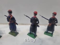 Britains Set 189 Belgian Infantry X6 Painted Lead Soldiers Vintage Toy