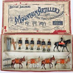 Britains Set 28 Mountain Artillery (2nd version 1910) in Whisstock box