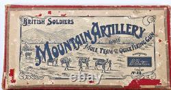Britains Set 28 Mountain Artillery (2nd version 1910) in Whisstock box