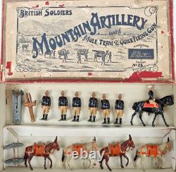 Britains Set 28 Mountain Artillery (2nd version 1910) in Whisstock box