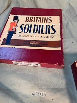 Britains Soldiers Complete Set 9428 Band Drum And Irish Pipe Guards Original Box