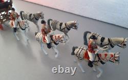 Britains State Open Road Landau, 2094 & Windsor Greys, 13 pcs, 1960. Pre-Owned