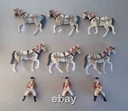 Britains State Open Road Landau, 2094 & Windsor Greys, 13 pcs, 1960. Pre-Owned