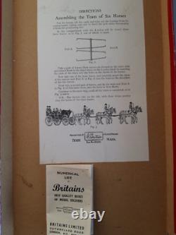 Britains State Open Road Landau, 2094 & Windsor Greys, 13 pcs, 1960. Pre-Owned