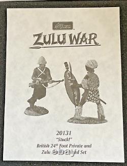 Britains'Stuck' British 24th Foot Private and Zulu Warrior Rorkes Drift #20131