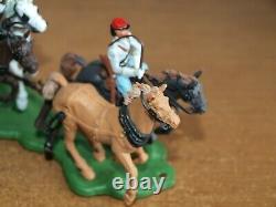 Britains Swoppet, Acw, Confederate Limber / Canon Crew, 1/32 Scale Toy Soldiers