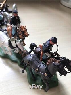 Britains Swoppet Acw Union Gun Limber Excellent Condition + Extra Horse Riders