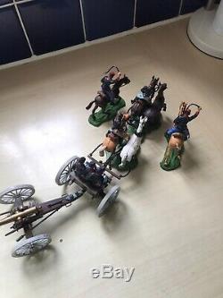 Britains Swoppet Acw Union Gun Limber Excellent Condition + Extra Horse Riders