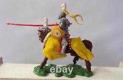 Britains Swoppet Mounted Knight Rare Yellow Blanket Version Wars Of The Roses