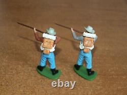 Britains Swoppets, Acw, Confederate Infantry, 1/32, Toy Soldiers, Set Of 9