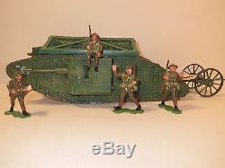 Britains Tank Mark 1 Mother Male, model # 08946, mint in box, 4 solid metal crew