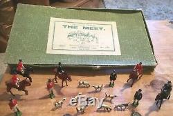 Britains The Meet Set Of Hand Painted Lead Fox Hunting Meet From Early 1950's