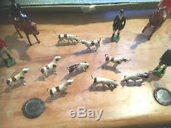 Britains The Meet Set Of Hand Painted Lead Fox Hunting Meet From Early 1950's