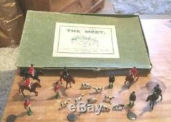 Britains The Meet Set Of Hand Painted Lead Fox Hunting Meet From Early 1950's