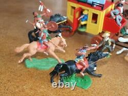 Britains & Timpo, Cowboys And Indians, With Stage Coach, 1/32 Scale Toy Soldiers