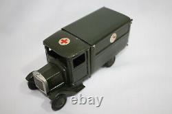Britains Toy Lead BOXED ARMY AMBULANCE withCasualty + Stretcher Square Front #1512
