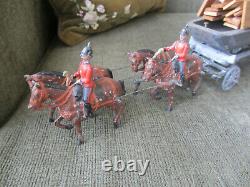 Britains Toy Lead Soldier Horse Drawn Royal Engineers Pontoon Bridge Wagon #203