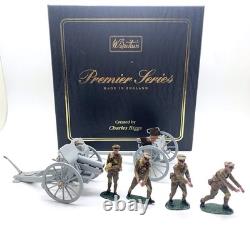 Britains Toy Soldiers Charles Biggs Howitzer Limber & 4 Man Crew 8912 54mm