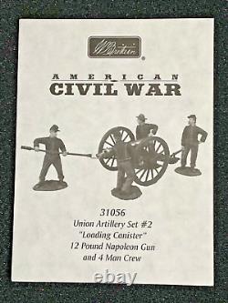 Britains Union Artillery Set #2 Loading Canister 4 man crew US Civil War #31056