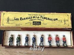 Britains Very Rare Boxed Set 186 Mexican Rurales. Rare Multicolored Version