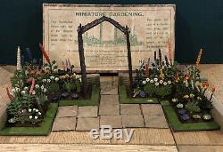 Britains Very Rare Boxed Set 9MG Lead Miniature Garden Display. Pre War c1935
