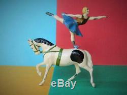 Britains Vintage 1936-61 Lead Circus Equestrienne #355b & Trotting Horse #352b