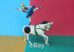 Britains Vintage 1936-61 Lead Circus Equestrienne #355b & Trotting Horse #352b