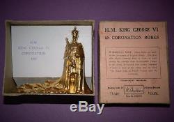 Britains Vintage 1937 Lead King George VI In Coronation Robes #1472 Mint Boxed