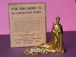 Britains Vintage 1937 Lead King George VI In Coronation Robes #1472 Mint Boxed