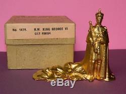 Britains Vintage 1937 Lead King George VI In Coronation Robes #1472 Mint Boxed