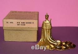 Britains Vintage 1937 Lead King George VI In Coronation Robes #1472 Mint Boxed