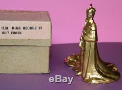 Britains Vintage 1937 Lead King George VI In Coronation Robes #1472 Mint Boxed