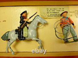 Britains Vintage 1950s, No 179 Cowboys Mounted And On Foot, Made in England