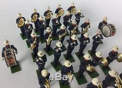 Britains Vintage 1960's Royal Marines Bandsmen Parade Of 44 Plastic Toy Soldiers