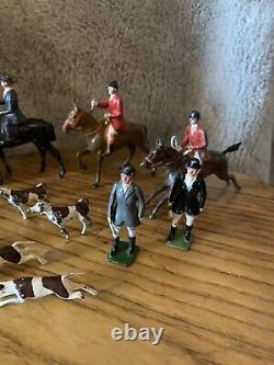 Britains Vintage Lead Hunt Meet Set, Huntsmen/Horses/Hounds