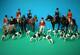 Britains Vintage Lead Hunt Meet Set Mounted & Standing Huntsmen / Women & Hounds