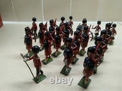 Britains Vintage Lead Soldiers 21 piece set of Scots Guards Pipe Band
