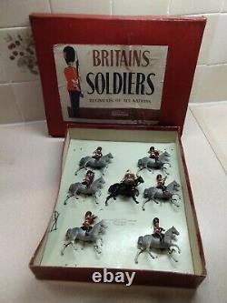 Britains Vintage Lead Soldiers. Boxed set no. 1720. Band of the Scots Greys