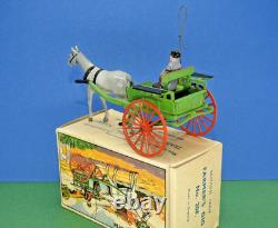 Britains Vintage Post War C1948 Lead Farm Series Boxed #20f Horse Drawn Gig Set