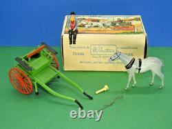 Britains Vintage Post War C1948 Lead Farm Series Boxed #20f Horse Drawn Gig Set