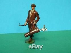 Britains Vintage Pre-war (1926) Rare Lead Golfer #562 With Bag Of Golf Clubs