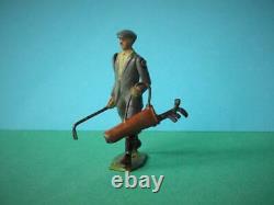 Britains Vintage Pre-war (1926) Rare Lead Golfer #562 With Bag Of Golf Clubs