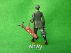 Britains Vintage Pre-war (1926) Rare Lead Golfer #562 With Bag Of Golf Clubs