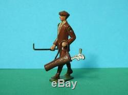 Britains Vintage Pre-war (1926) Rare Lead Golfer #562 With Bag Of Golf Clubs